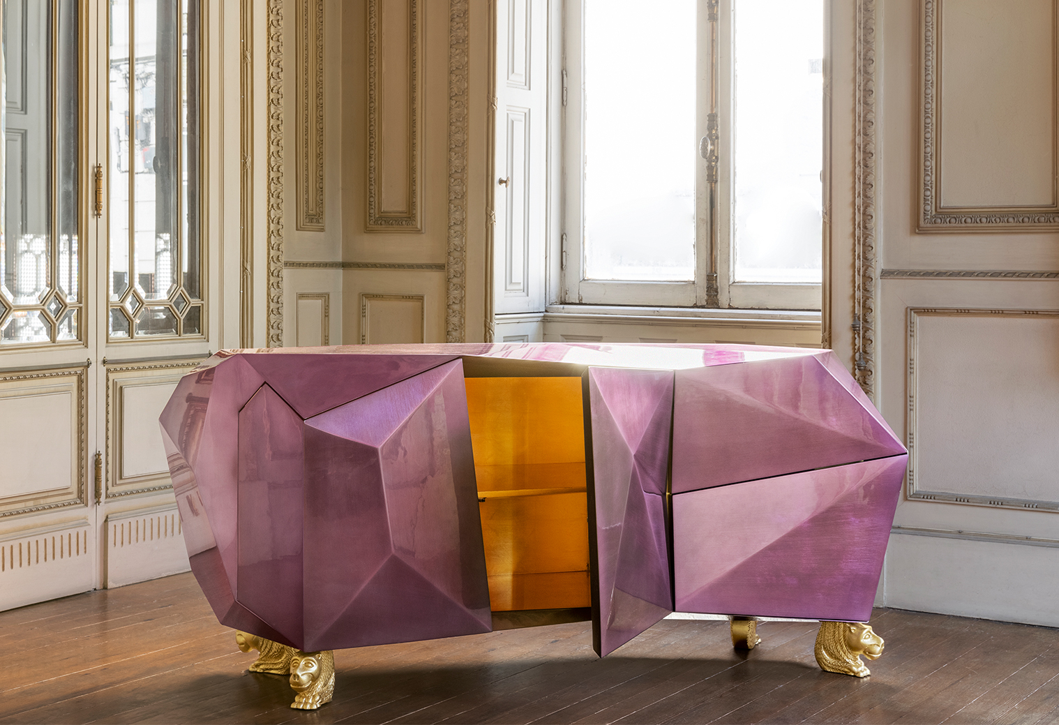 Contemporary Diamond Amethyst Sideboard by Boca do Lobo