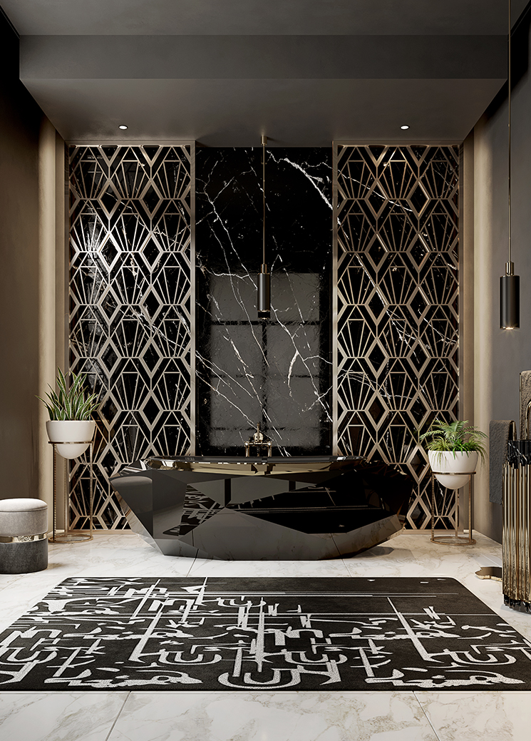 Eclectic Diamond Bathtub by Boca do Lobo