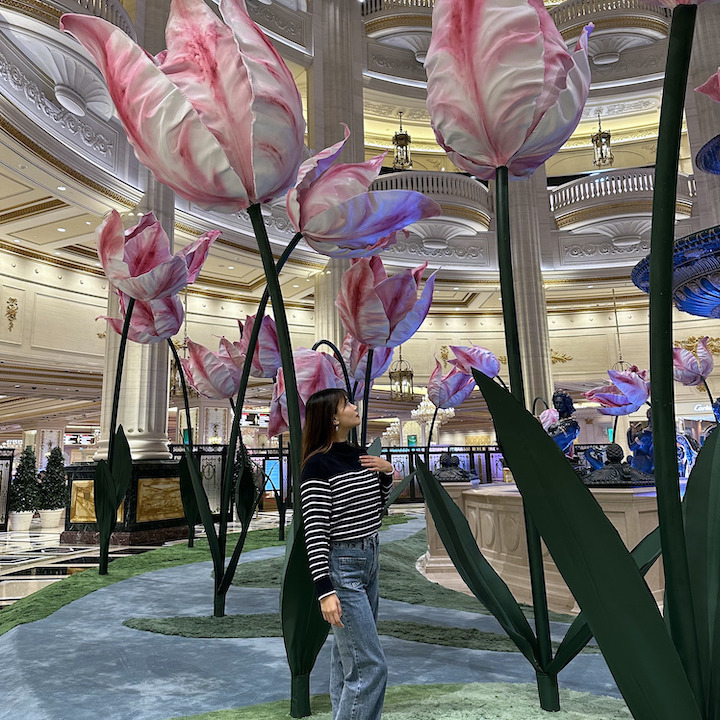 Macau Guide, Travel Tips: Tulip Garden, The Parisian Macao Hotel