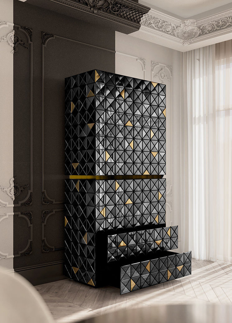 Pixel II Black Cabinet by Boca do Lobo