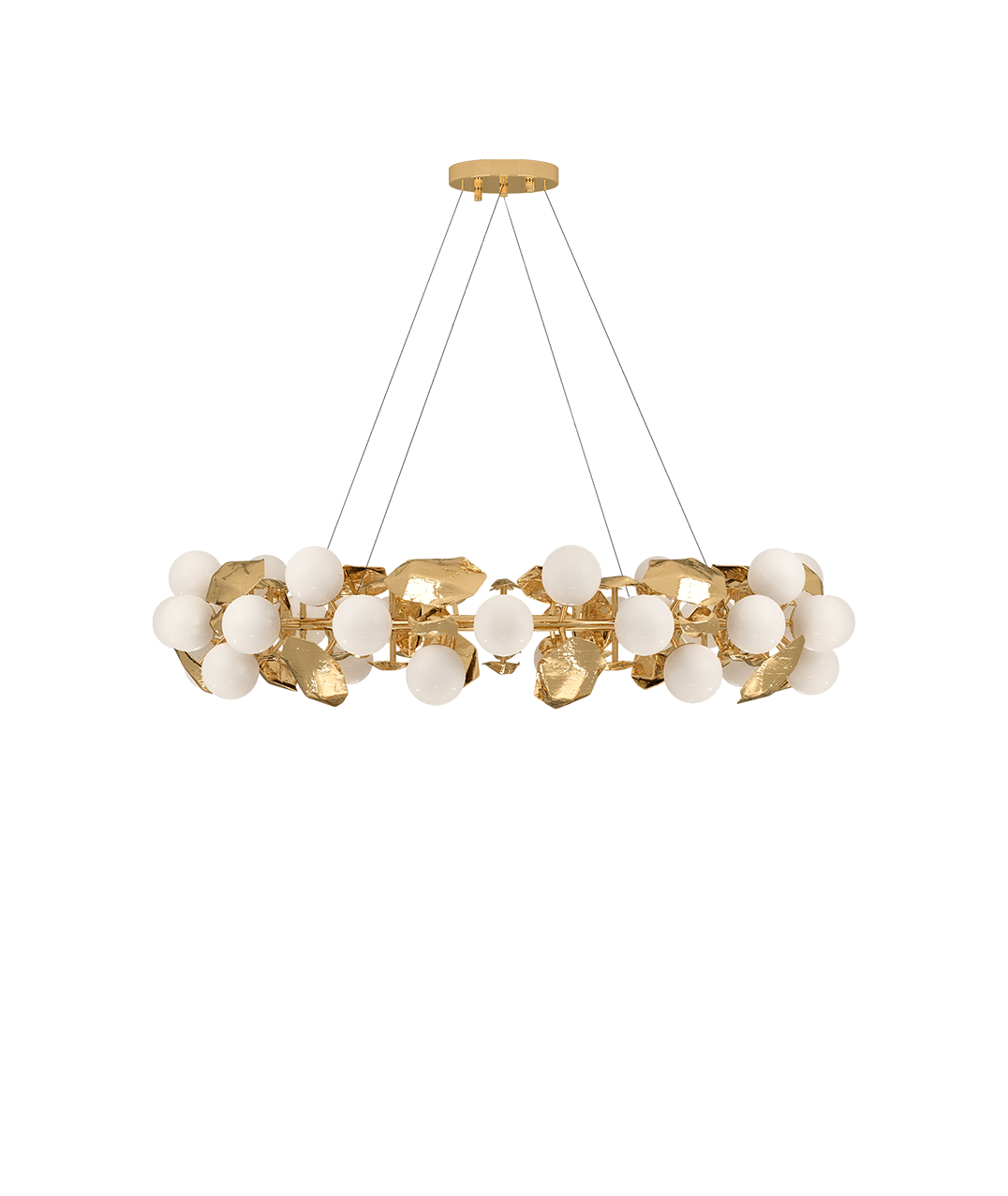 Hera Round I Suspension Lamp - Boca do Lobo Gold Chandelier