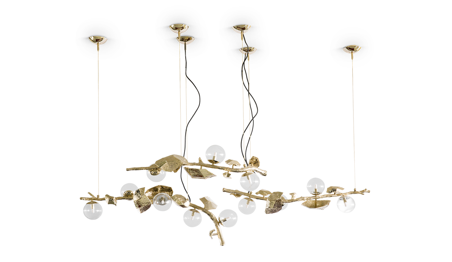 Hera Suspension Lamp - Boca do Lobo Gold Chandelier