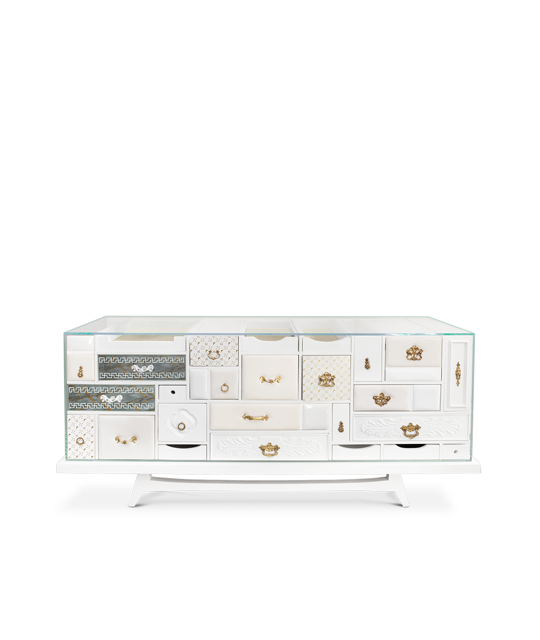 Exquisite Mondrian White Sideboard by Boca do Lobo