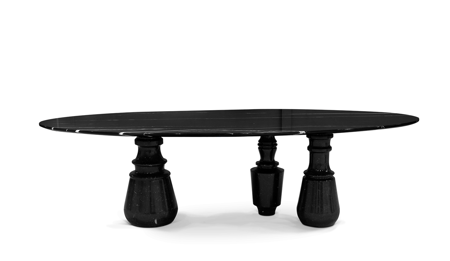 Pietra Oval XL nero marquina Dining Table Design by Boca do Lobo